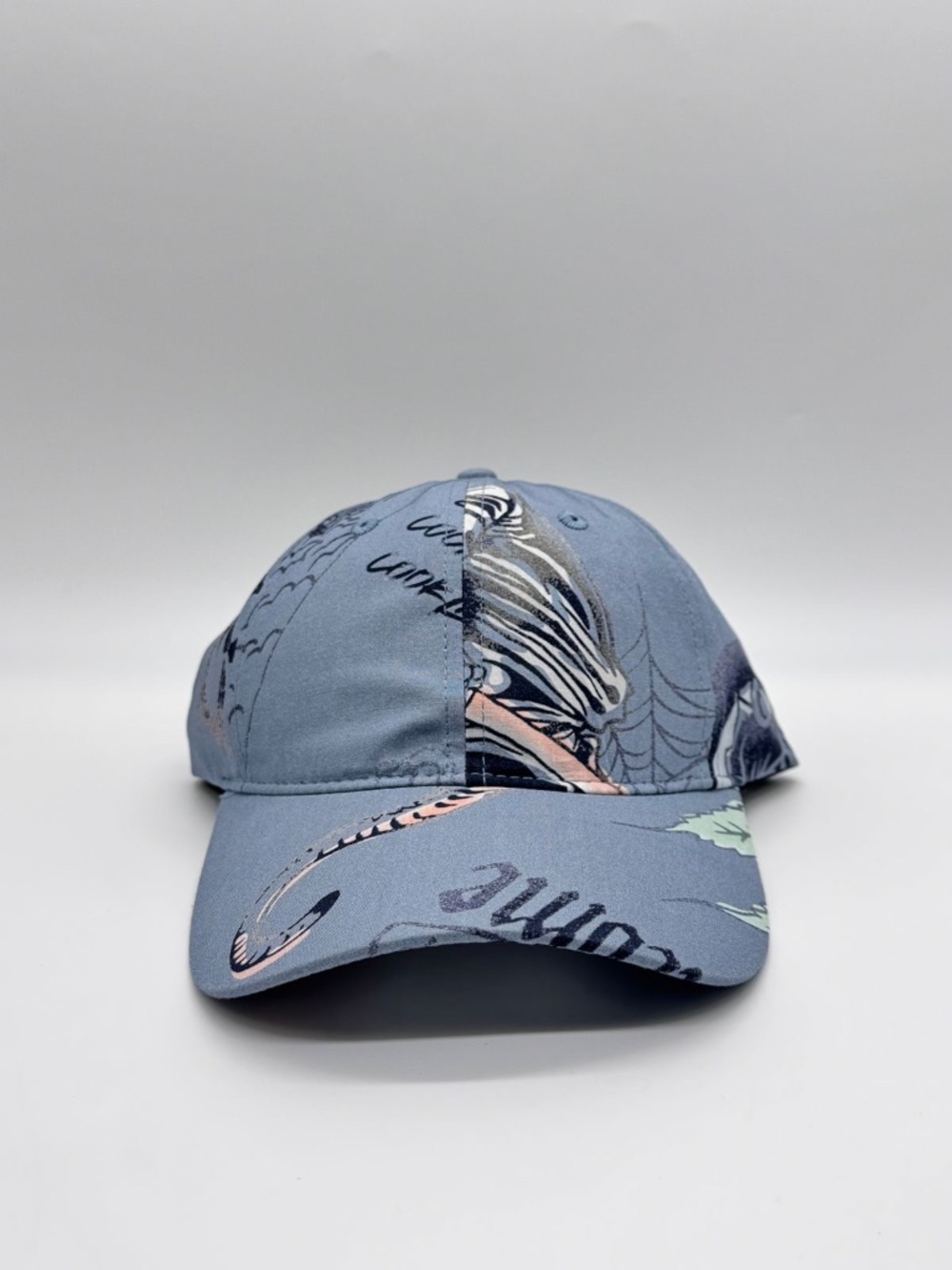Cookies Clothing Heaven Can Wait Dad Hat All Over Print Washed Black OSFM New